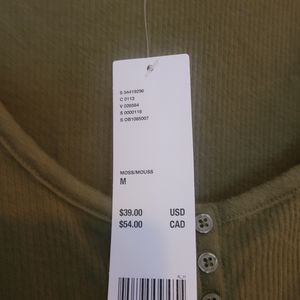 Urban Outfitters green long sleeved blouse